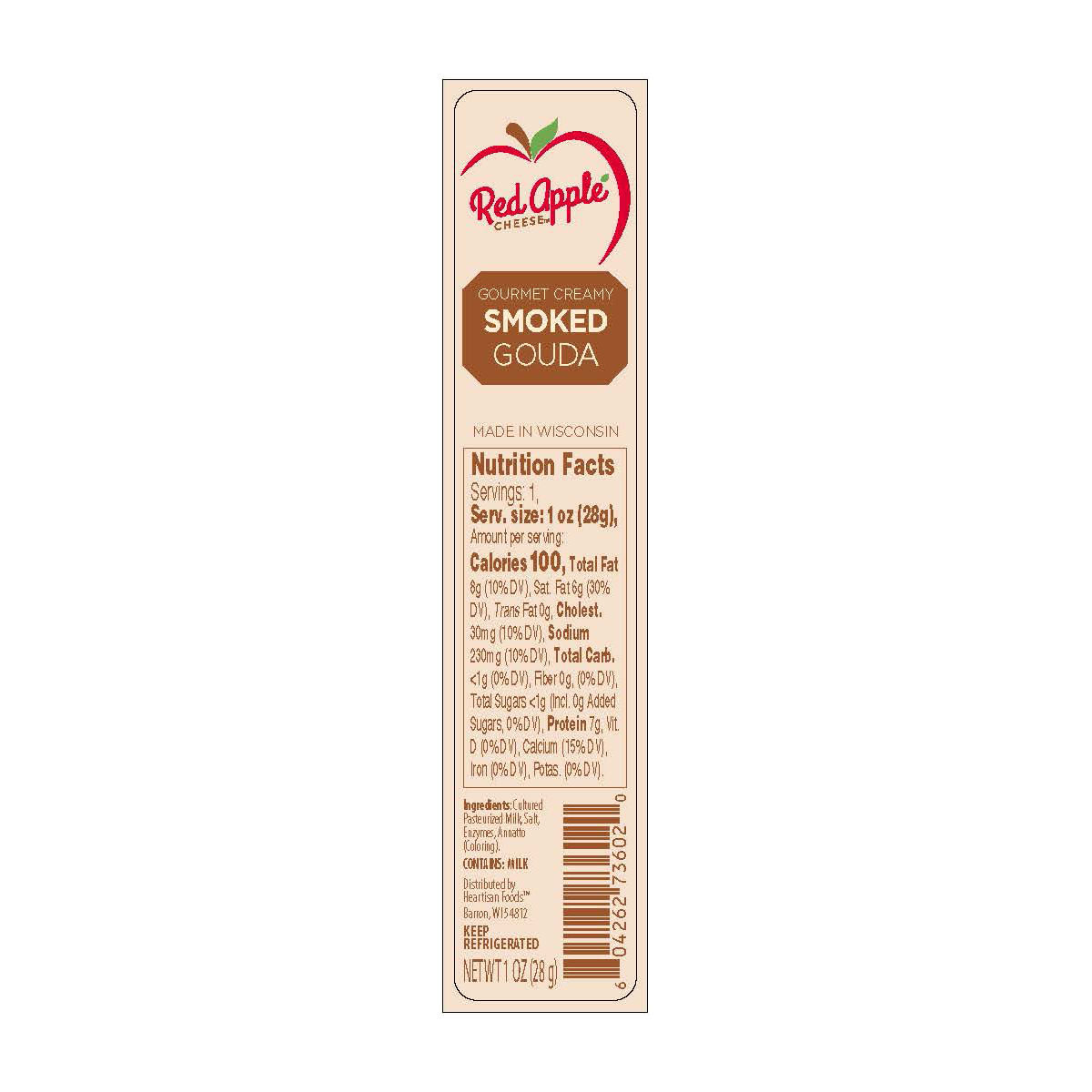Smoked Gouda Gourmet Creamy Cheese Snack Stick